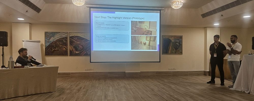 הסטודנטים מציגים את המחקר בכנס הבינלאומי בקפריסין